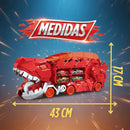 Caminhão Dinossauro Brinquedo Pista Lançador Carrinho Maleta