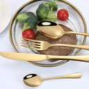 Conjunto 18 Peças Talheres Ouro De Aço Inox - LuxCutlery 18K